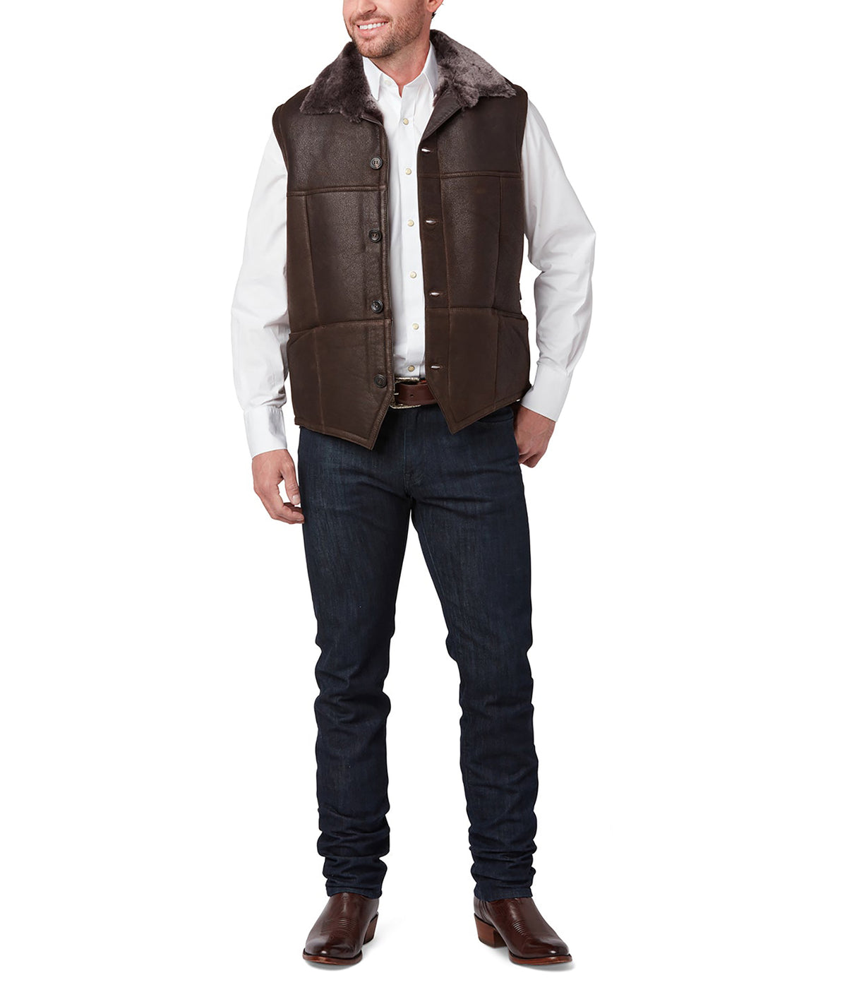 
    Shearling Vest :: Chocolate