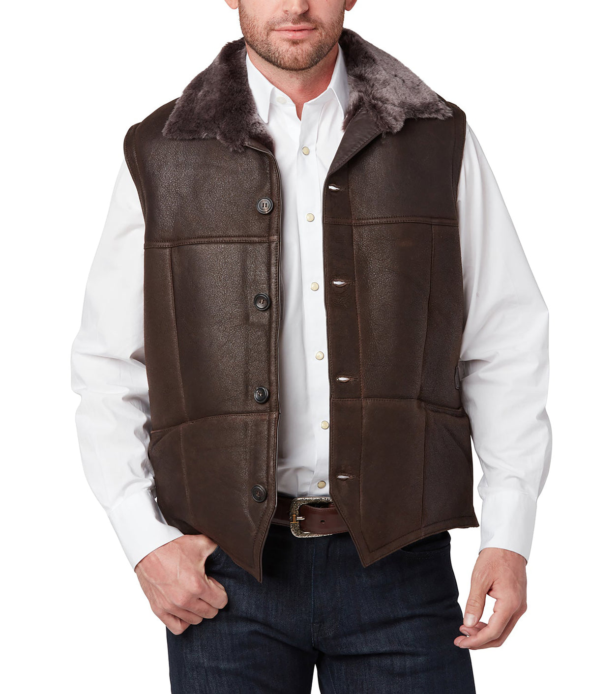 
    Shearling Vest :: Chocolate