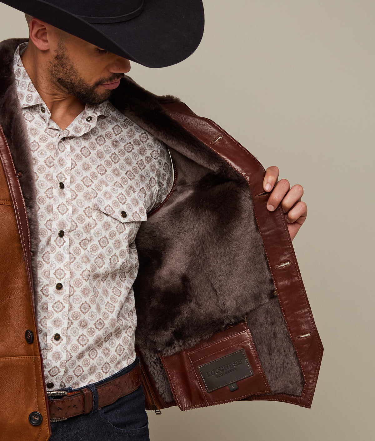 
    Shearling Vest :: Cognac