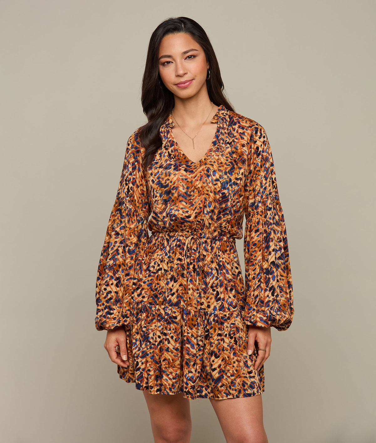 
    Alanna Long Sleeve Dress :: Brown