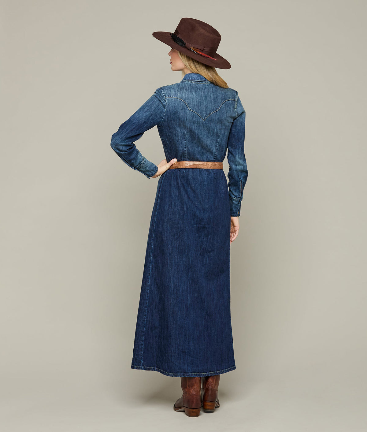 
    Long Denim Duster :: Medium Wash Denim