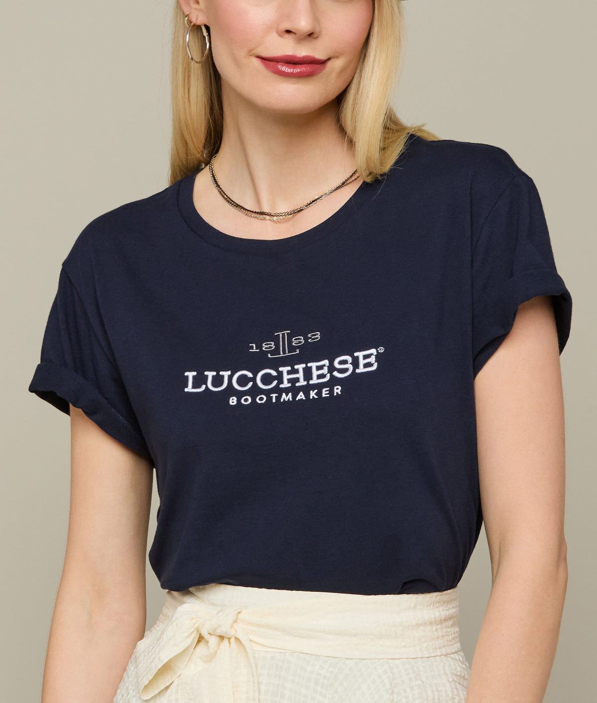 
        Women&#39;s Lucchese Classic Embroidered Tee :: Navy