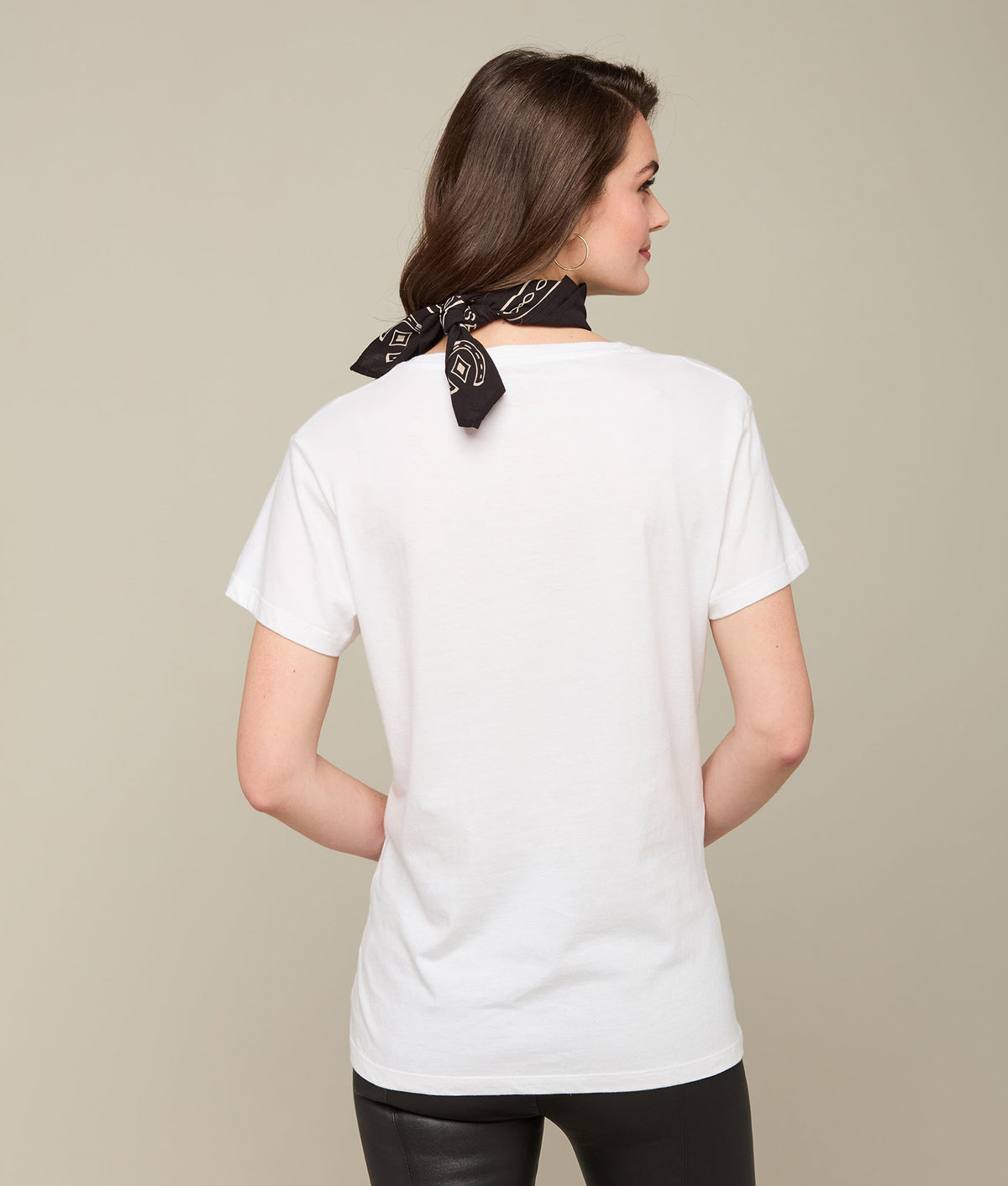 
        Lucchese Stripe Logo Tee :: White &amp; Black Plaid