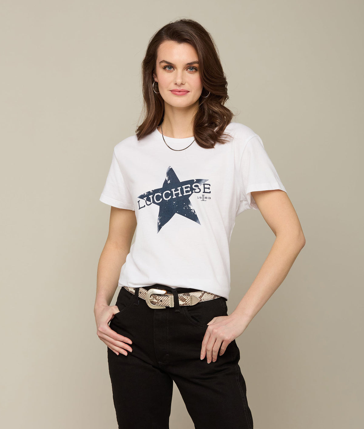 
        Lucchese Star Tee :: White