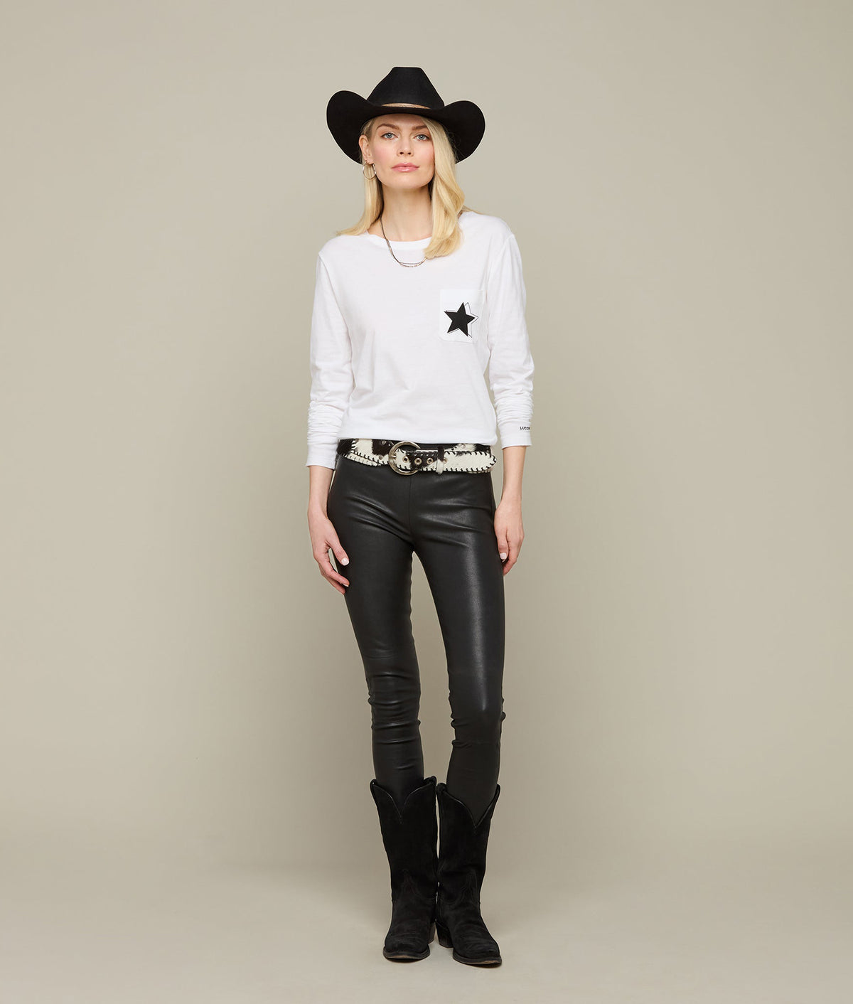 
    Lucchese Star Pocket Tee :: White