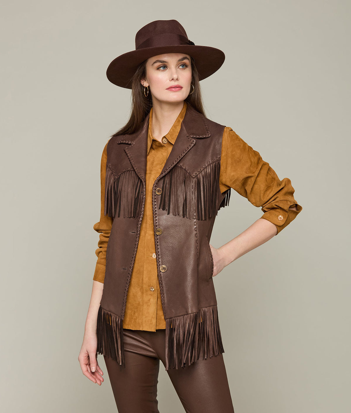 
        Fringe Vest :: Chocolate