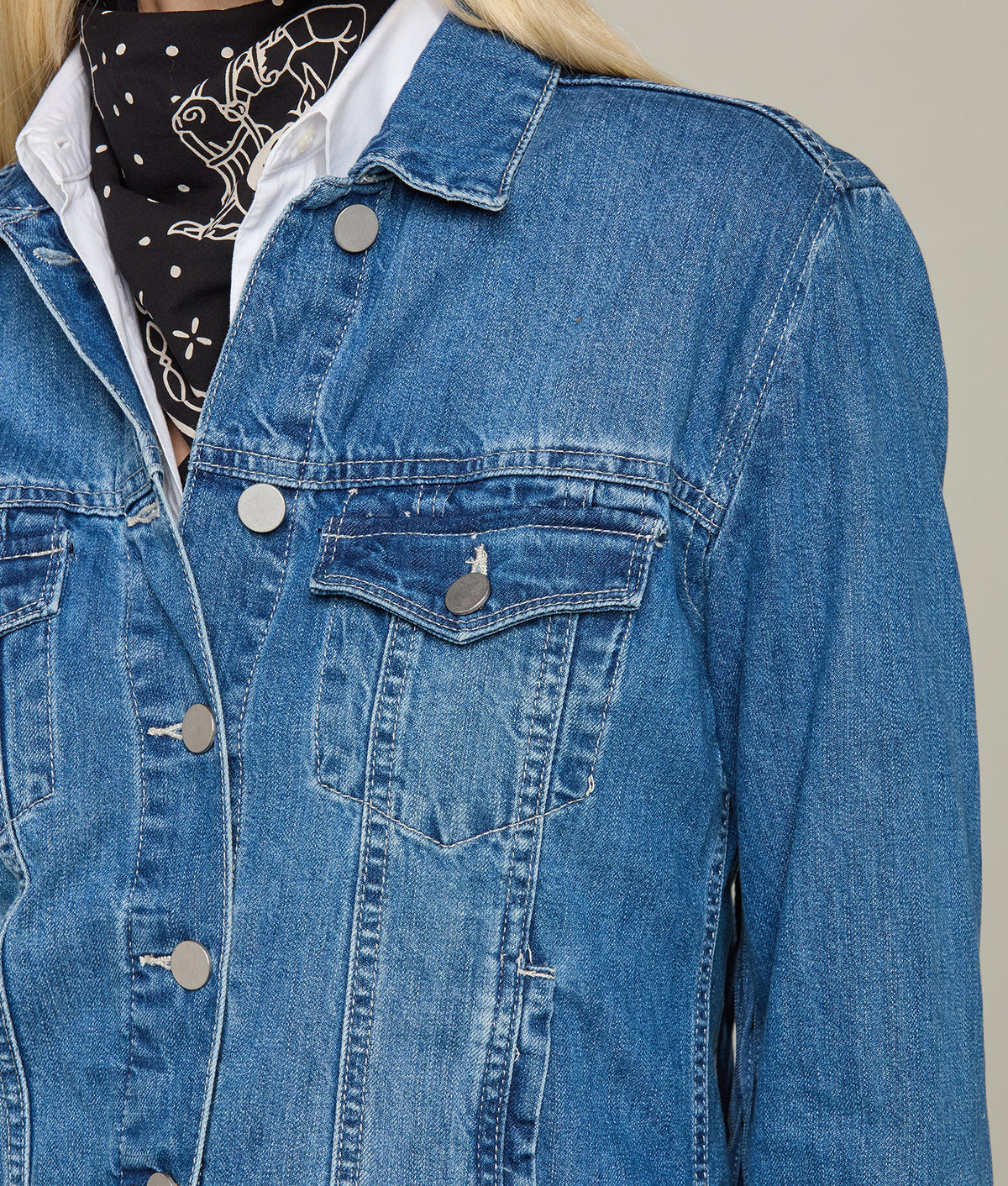 
    Denim Fringe Jacket :: Denim