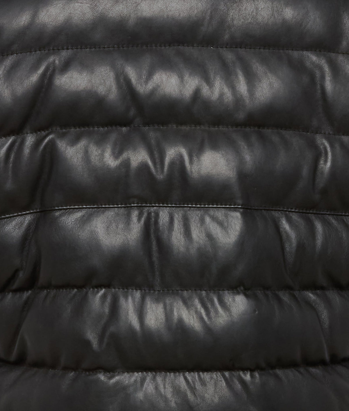 
    Men&#39;s Leather Puffer Vest :: Black