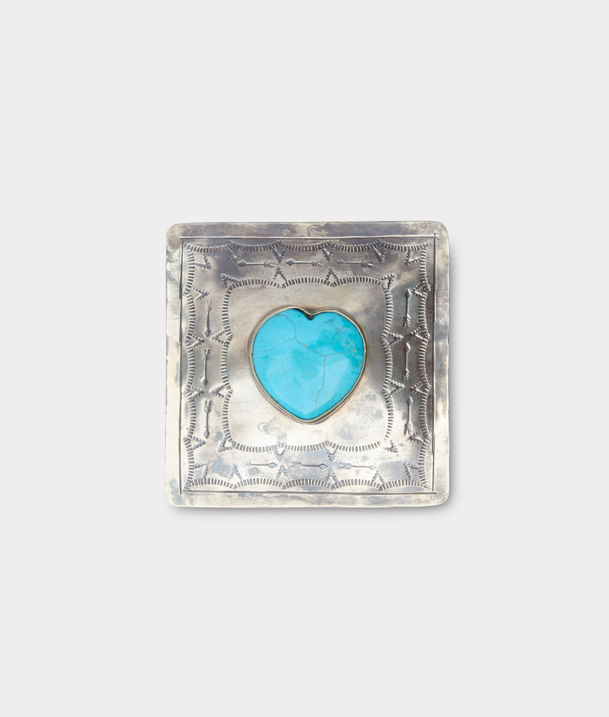 
    Southwestern Heart Box :: Silver