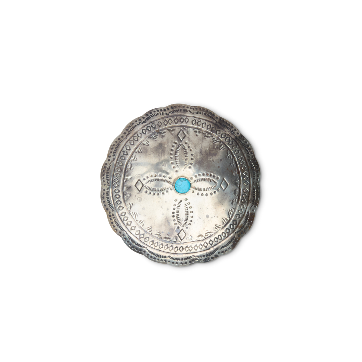 
    Southwestern Round Box :: Silver