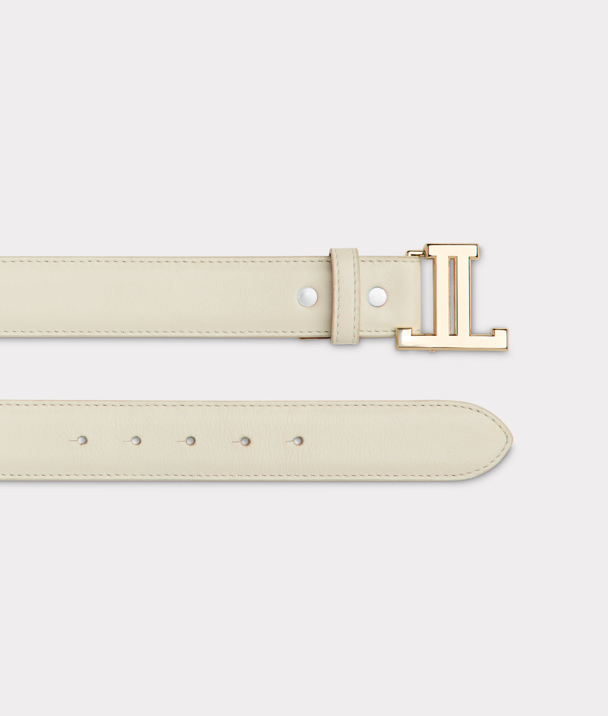 
    Women&#39;s Mirrored L Belt :: Glitz Cream