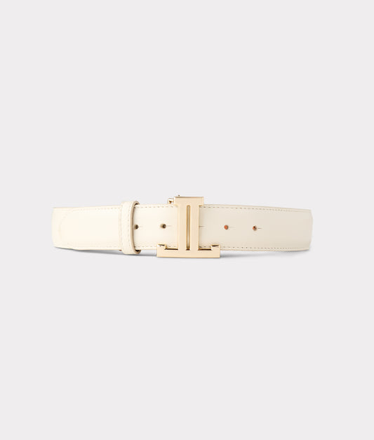 Women's Mirrored L Belt :: Glitz Cream