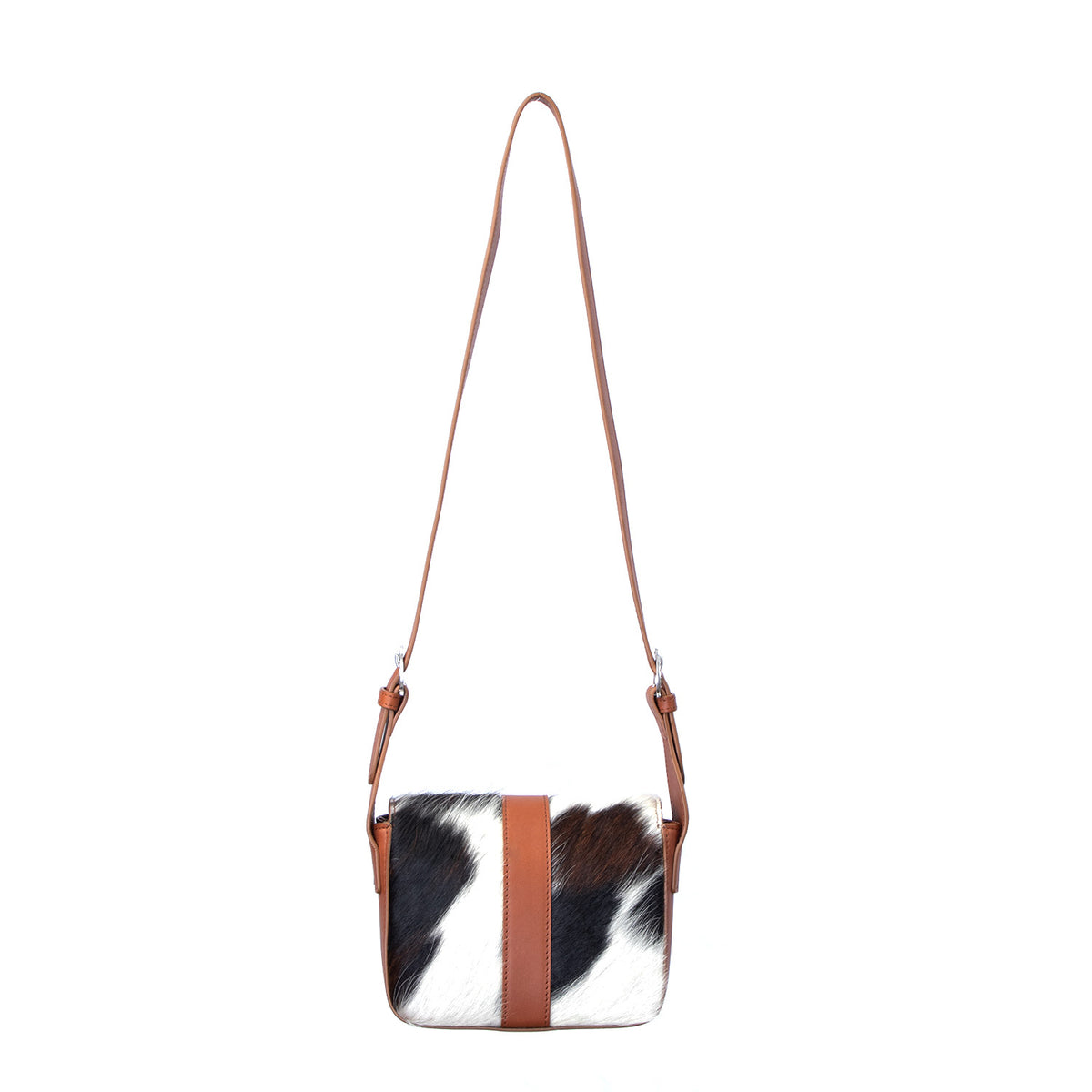 Mini Cowprint Bag :: Tan/Brown/White